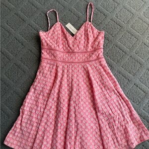 Francesca's Collections Pink Daisy Mini Dress